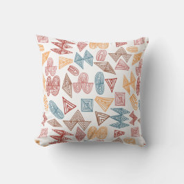 Gekritzel zeichnet gemustertes Kissen der