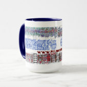 Gekritzelbänder Tasse (Vorderseite Links)