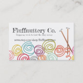 Gekritzelgarnball-Stricknadel-Visitenkarte Visitenkarte (Vorderseite)