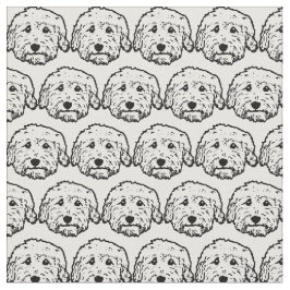 Gekritzelhundegewebe - Goldendoodle, Labradoodle, Stoff
