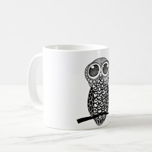 Gekritzelkunsteule Kaffeetasse (Vorderseite Links)