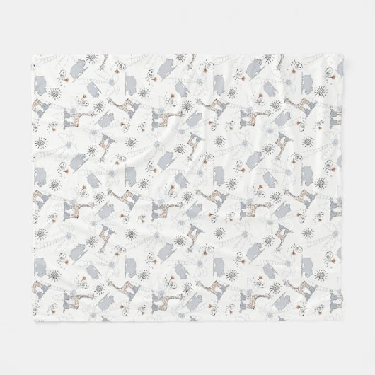 Gekritzelmuster 2 fleecedecke (Vorderseite (Horizontal))