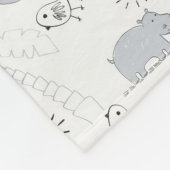 Gekritzelmuster 2 fleecedecke (Ecke)