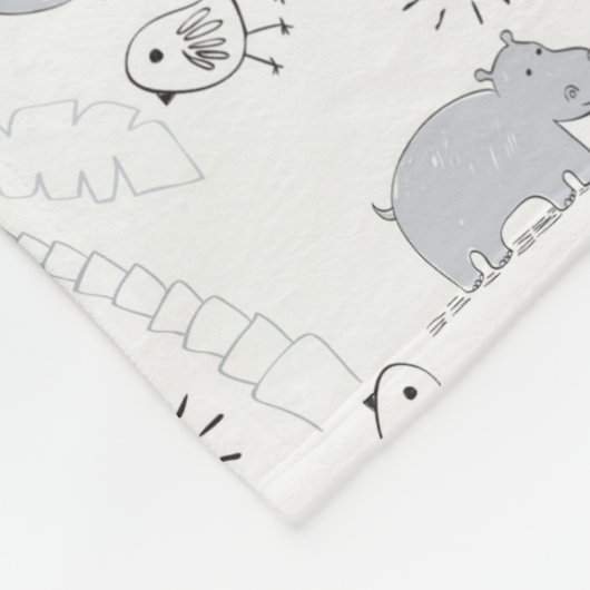 Gekritzelmuster 2 fleecedecke (Ecke)