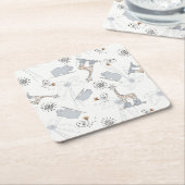 Gekritzelmuster 2 rechteckiger pappuntersetzer (angewinkelt)