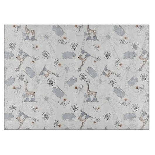 Gekritzelmuster 2 schneidebrett (Vorderseite)