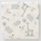 Gekritzelmuster 2 steinuntersetzer (Vorderseite)