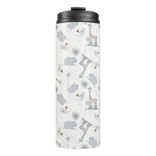 Gekritzelmuster 2 thermosbecher (Vorderseite)