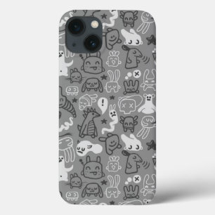 Gekritzelmusterillustration iPhone 13 Hülle