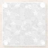 Gekritzelmusterillustration Glasuntersetzer (Rückseite)