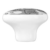 Gekritzelmusterillustration Keramikknauf (Seitenansicht)