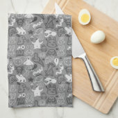 Gekritzelmusterillustration Küchentuch (Viertel Falte)