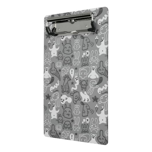 Gekritzelmusterillustration Mini Klemmbrett (Gewinkelt2)