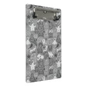 Gekritzelmusterillustration Mini Klemmbrett (Schrägansicht)