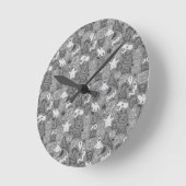 Gekritzelmusterillustration Runde Wanduhr (Winkel)