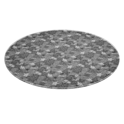 Gekritzelmusterillustration Schneidebrett (Ecke)