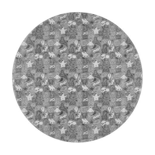 Gekritzelmusterillustration Schneidebrett (Vorderseite)