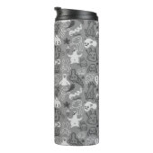 Gekritzelmusterillustration Thermosbecher (Nach rechts gedreht)