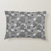 Gekritzelmusterillustration Zierkissen (Rückseite)