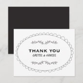 Gekritzelrahmen danken Ihnen Dankeskarte (Vorne/Hinten)
