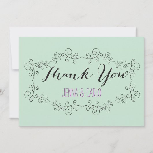 Gekritzelstrudel danken Ihnen Dankeskarte (Vorderseite)