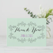 Gekritzelstrudel danken Ihnen Dankeskarte (Stehend Vorderseite)