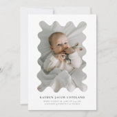 Gekritzelt die Geburtshilfekündigung Foto Ankündigung (Vorderseite)