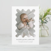 Gekritzelt die Geburtshilfekündigung Foto Ankündigung (Stehend Vorderseite)