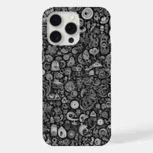 gekritzelt gefüttertes Gehäuse iPhone 15 Pro Max Hülle