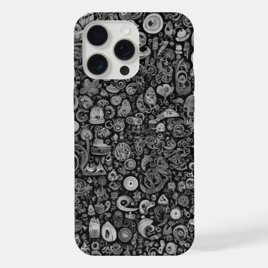 gekritzelt gefüttertes Gehäuse iPhone Hülle (Rückseite)