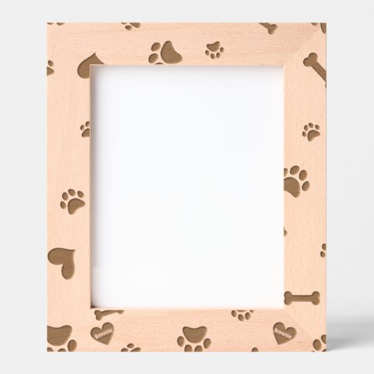 Gekritzelte Hunde Knochenkopffolie Print Floral Fr Geätzte Rahmen (Vorderseite)