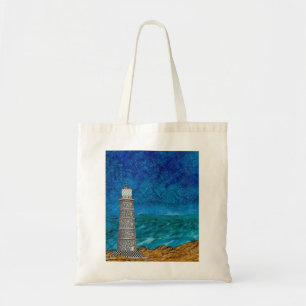Gekritzelte Leuchtturm-Tasche Tragetasche