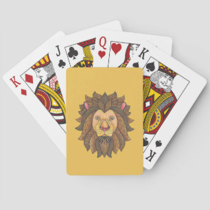 Gekritzelte Löwe-Spielkarten Spielkarten