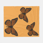 Gekritzelte Monarch-Fleece-Decke Fleecedecke (Vorderseite (Horizontal))