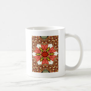 Gekritzeltes Blumenkunstwerk Kaffeetasse