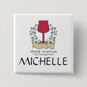 Gekritzelweinglas-Weinprobe Sommelier Button