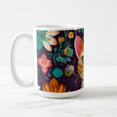 Gekrönte juwelenbesetzte Katze Kaffeetasse (Links)