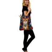 Gekrönte Katze mit Juwelen Tasche