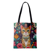 Gekrönte Katze mit Juwelen Tasche