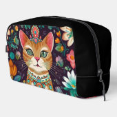 Gekrönte Katze mit Juwelen Waschbeutel (Rechte Ecke)