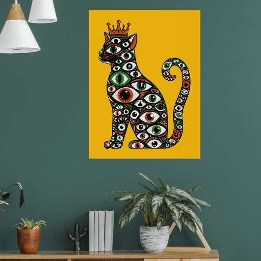 Gekrönte Katzenaugen Poster (Wohnzimmer 1)