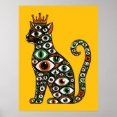 Gekrönte Katzenaugen Poster (Vorne)