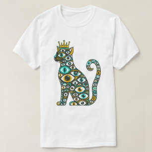 Gekrönte Katzenaugen Städtische Königlichkeit T-Shirt