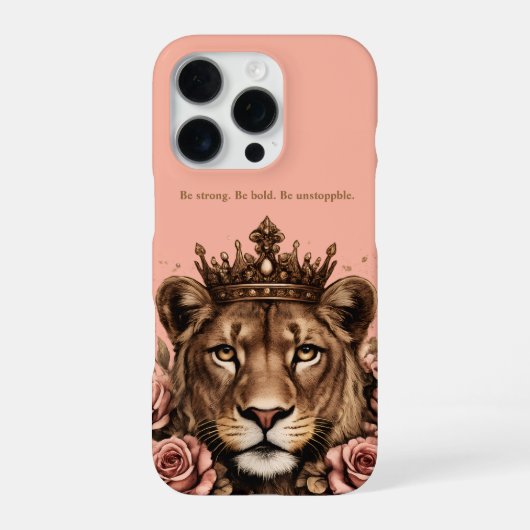 Gekrönte Löwen-Empowerment iPhone Hülle (Rückseite)