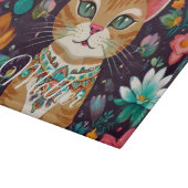 Gekrönte verzierte Katze Schneidebrett (Ecke)