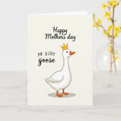 Gekrönte Wasser Vogel Muttertagskarte Karte (Gelbe Blume)