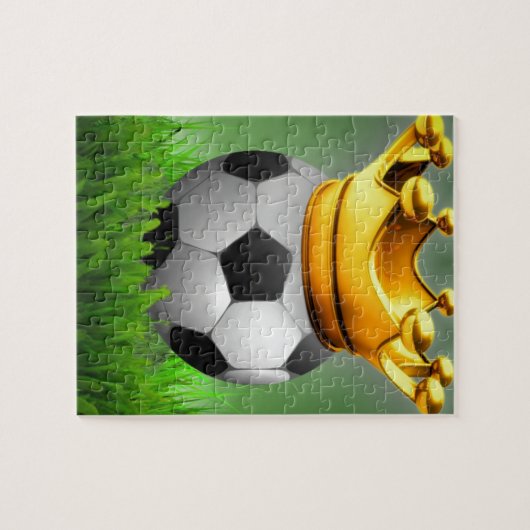 Gekrönter Fußball Puzzle (Horizontal)