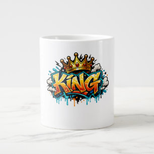 Gekrönter Street King Graffiti Jumbo-Tasse