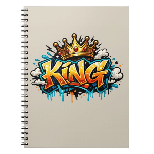 Gekrönter Street King Graffiti Notizblock (Vorderseite)