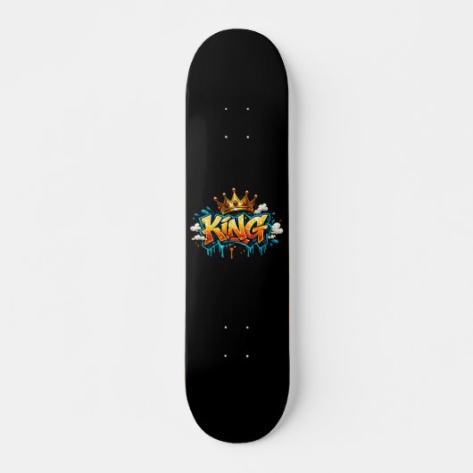 Gekrönter Street King Graffiti Skateboard (Vorne)